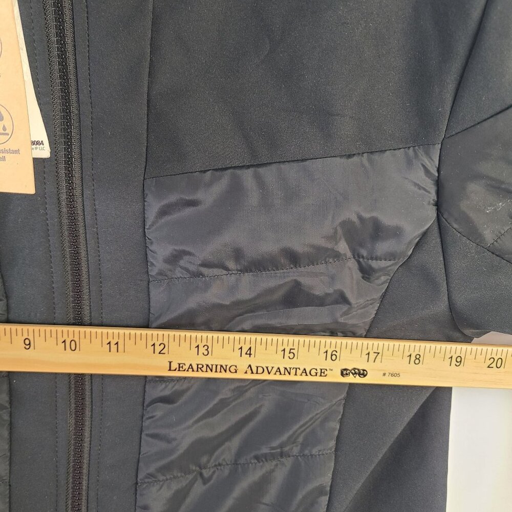 Avalanche Womens Water-Resistant Black Jacket With Hood & Ski Pass Pocket Sz M - Picture 7 of 11